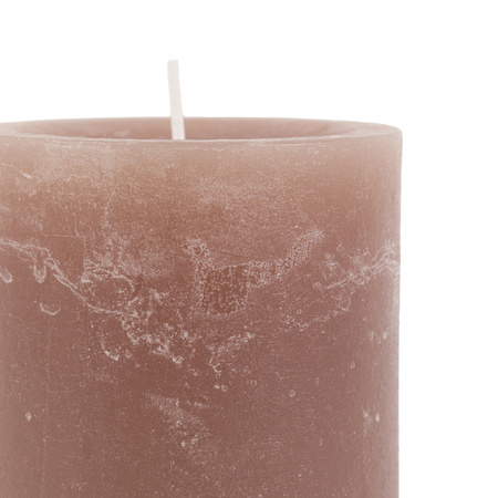 Pillar Candle Rustic Taupe (2pk) 90x90x180mm