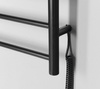 REDONDO elektryczna suszarka na ręczniki, okrągła, 500x900 mm, 75 W, czarny mat