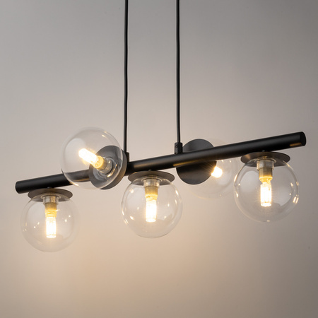 AVOLA zwis kulki 5 czarne/transparentne