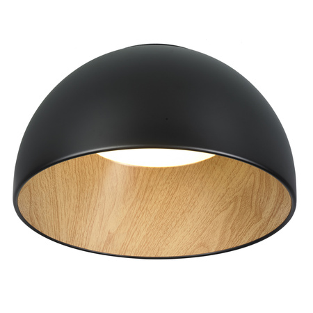 Plafon ledowy PADELLA okrągły czarny 35 cm