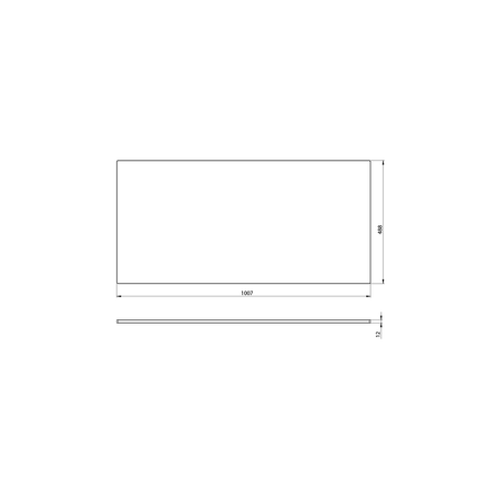 Blat Rockstone 100,7x1,2x48,8cm, biały mat