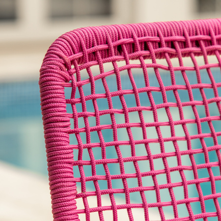 Sassano Lounge Chair with Footstool Pink