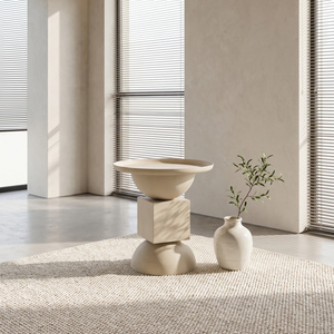 BIZZOTTO Stolik kawowy ALKA 40,5 cm – beżowy, stal malowana, nowoczesny design