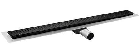 MANUS ONDA odpływ liniowy ze stali nierdzewnej z rusztem,  L-1050, DN50, czarny mat