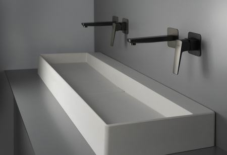 Umywalka granitowa nablatowa - z maskownicą