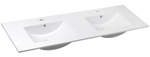 SLIM Podwójna umywalka meblowa, 150x46cm, biały