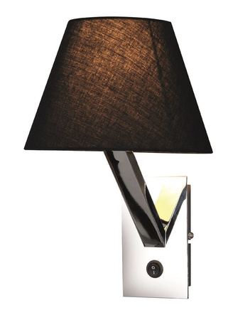 MAXLIGHT 5103W/BL  KINKIET ORLANDO CZARNY CHROM