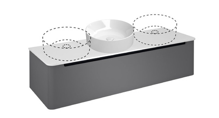 ODETTA szafka umywalkowa 95x50x43,5cm, dąb srebrny