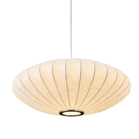 Lampa wisząca SILK FLAT biała 60 cm - nowoczesna i minimalistyczna