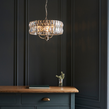 Clifton 3 Pendant Light Bright Nickel