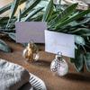 Wysuszona flora Bauble Name Card Holder (zestaw 6 sztuk) D40 mm