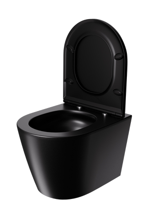 Miska WC VORTEX z deską wisząca czarny mat AMARO TR2217R-U18
