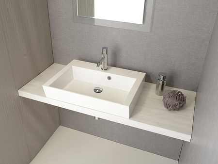 AVICE blat pod umywalkę 120x50cm, grubość 5cm, dąb starobiały