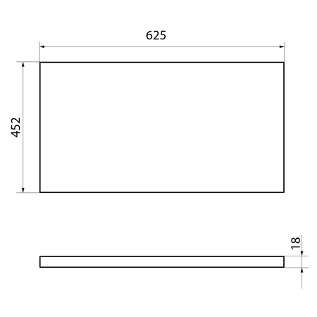 ALTAIR blat 62,5x45,2 cm, dąb emporio