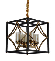 LAMPA WISZĄCA LOFT CZARNO-MOSIĘŻNA QUADRATO