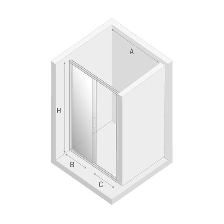 DRZWI WNĘKOWE NEW VARIA  U 120x200 CZYSTE 6mm ACTIVE SHIELD
