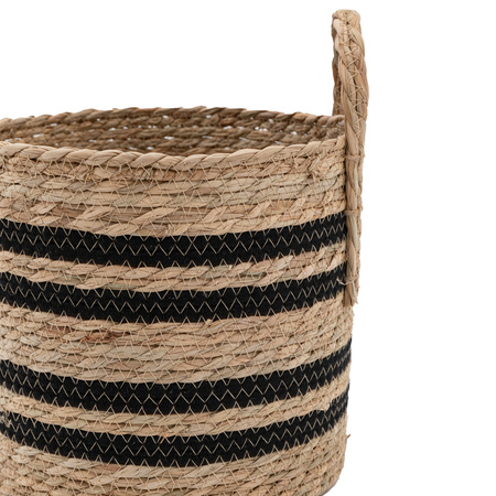 Storage Basket Black Stripe Nest s/4 D370mm