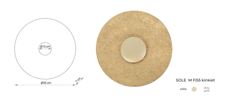 SOLE kinkiet Fi 55 złoty