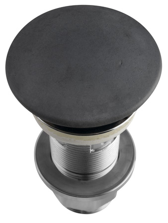 Korek umywalkowy 5/4'', klik-klak, betonowy grzybek, 10-80mm, antracyt mat