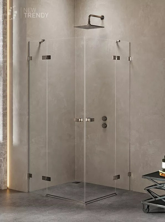 KABINA AVEXA GUNMETAL BRUSHED KWADRATOWA  80x80x200 CZYSTE 6mm ACTIVE SHIELD