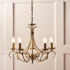 Bernice 5 Pendant Light Antique Brass