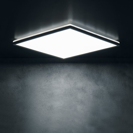 AZPO lampa sufitowa LED 300x300mm, 17,5W, 3000/4000/6000K, IP54, czarny mat