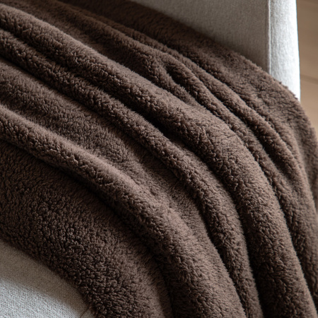 Teddy Fleece Throw Chocolate 1300x1800mm