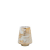 Marbled Hurricane Small Gold White Candle Holder
