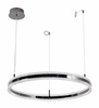 Lampa wisząca ARKADIA LED 80 cm - tytanowa z kryształowym pierścieniem