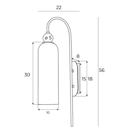 MAXLIGHT W0333 KINKIET CAMPANILA SMOKY GLASS