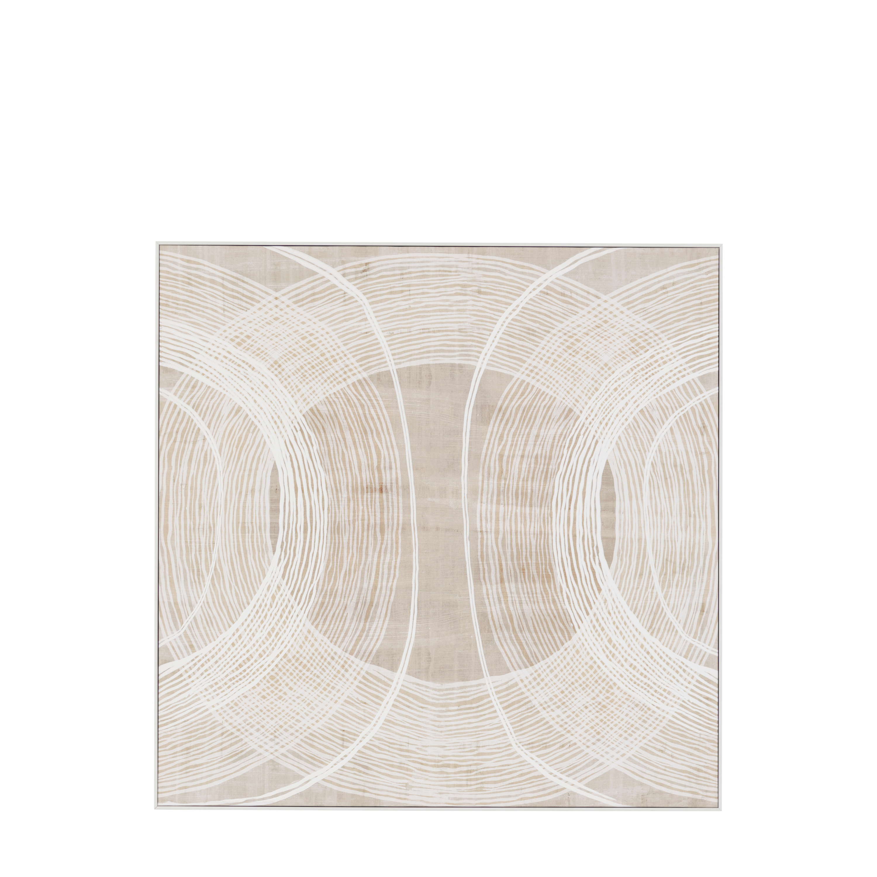 Obraz w ramie „In the Round” – beżowy, 89,5 × 3,5 × 89,5 cm