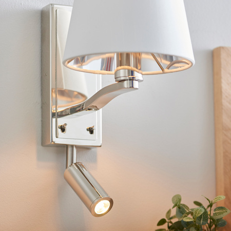Harvey Wall Light Bright Nickel 285mm