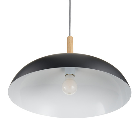 Lampa wisząca SAUCER 45 cm -  czarna minimalistyczna oprawa do wnętrz nowoczesnych