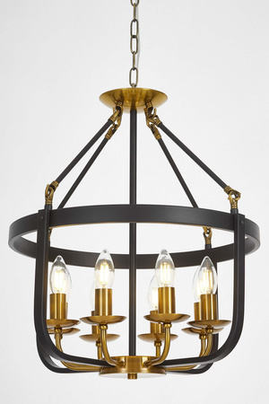 LAMPA WISZĄCA LOFT CZARNO-MOSIĘŻNA BERLING W8