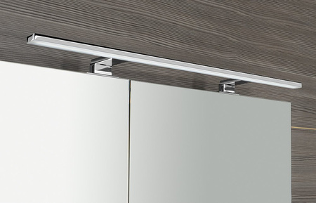 MIRRÓ szafka z lustrem z oświetleniem LED, 90x70x16cm, dąb srebrny