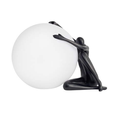 Lampa stołowa WOMAN-1 czarna 47 cm