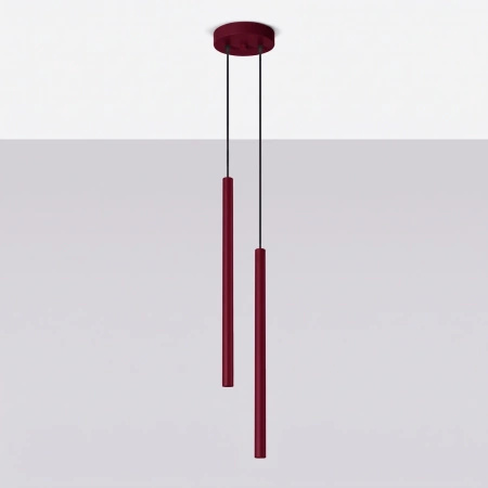 Lampa wisząca PASTELO 2 burgund