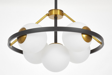NOWOCZESNA LAMPA WISZĄCA CZARNO-ZŁOTA DONZANO W5