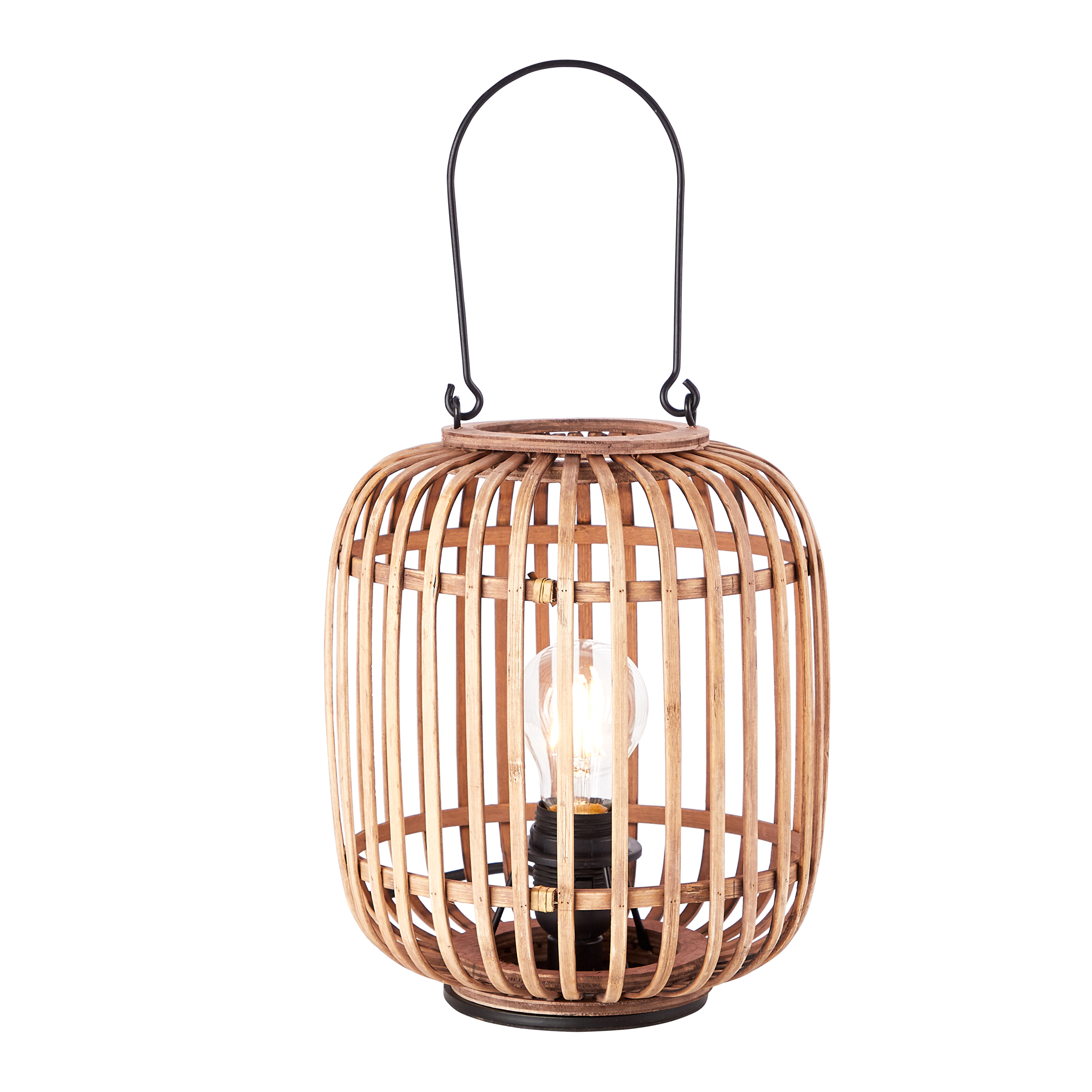 Lampa stołowa Mathias – naturalna, 22,5 × 22,5 × 27 cm