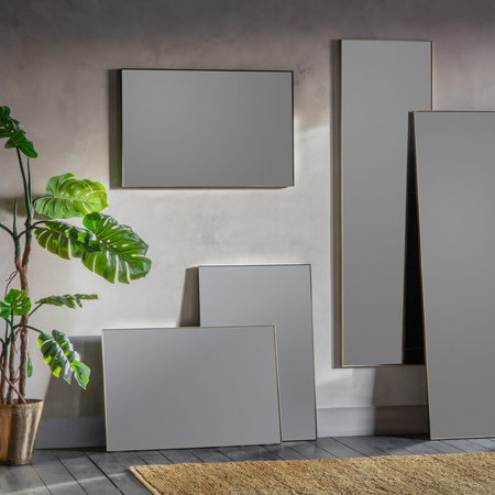 Lustro Hurston w kolorze szampańskim 600 x 30 x 900 mm
