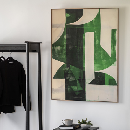 Emerald Abstract Framed Canvas 900x1200mm