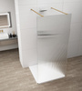 ESCA GOLD MATT jednoczęściowa kabina przysznicowa Walk-In, szkło Flute, 1100 mm