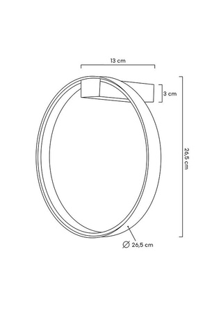 MOOSEE lampa ścienna CIRCLE WALL złota