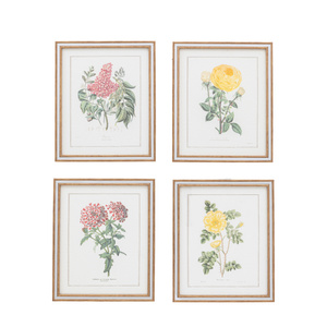 Obraz w ramie „Floral Quartet” – zielony, 30 × 1,5 × 36 cm, zestaw 4 szt.