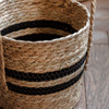 Storage Basket Black Stripe Nest s/4 D370mm