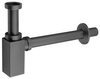 Syfon umywalkowy 5/4", odpływ 32mm, kwadratowy, gun metal