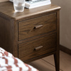 Camden 2 Drawer Bedside Walnut 450x400x550mm