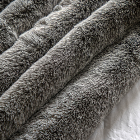Roscose Faux Fur Throw Smoke Grey 1500x2000mm