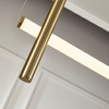 Lampa wisząca O-LINE L-4 - LED, 110 cm, mosiądz