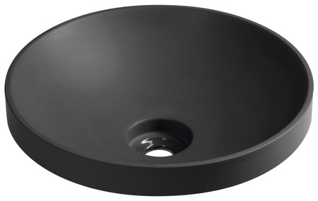 VERTO umywalka wpuszczana kompozytowa, średnica 40,5cm, antracyt mat